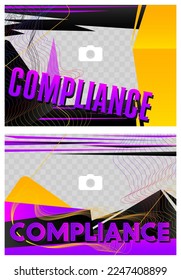 Ilustración vectorial Luxe Compliance Background. Resumen de la plantilla de afiches de eventos para sitio web, banner, portada de libros, presentación.