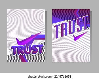 Ilustración de afiche del vector de Luxe Trust Background. Resumen de la plantilla de evento de negocios para sitio web, banner, portada de libro, presentación.
