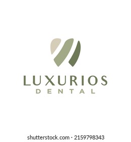 luxury dental logo design. Vector illustration of tooth. Modern logo design vector icon template
