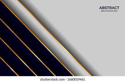 Diseño De Lujo Color Azul Oscuro Y Oro