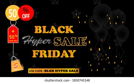 Luxury Design Black Friday Hyper Sale. Shopping Day