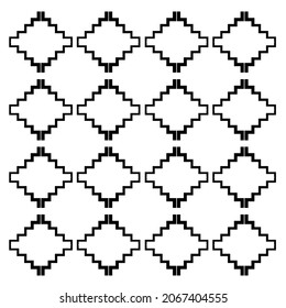 Luxury Design blocks, Aztecs BLACK WHITE