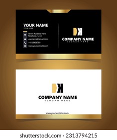 luxury design business card flat template vector