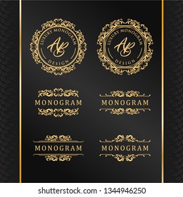 Luxury design with elegant black background