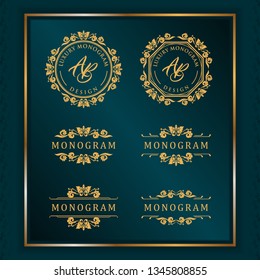 Luxury design with elegant dark blue background