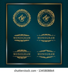 Luxury design with elegant dark blue background