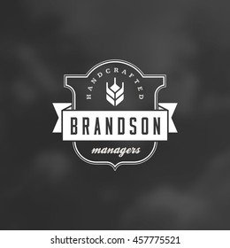 Luxury Design Element in Vintage Style for Logotype, Label, Badge and other design. Wreath retro vector illustration.