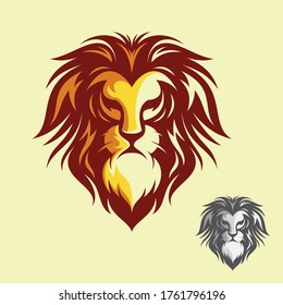 Luxury design lion head vector symbol. Collection of colorful lion head. Vector illustration EPS.8 EPS.10
