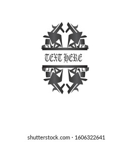 luxury design logo ornament for text place