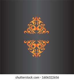 luxury design logo ornament for text place