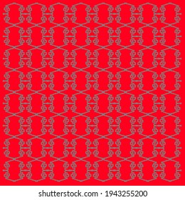 Luxury Design Ornaments Red Silver