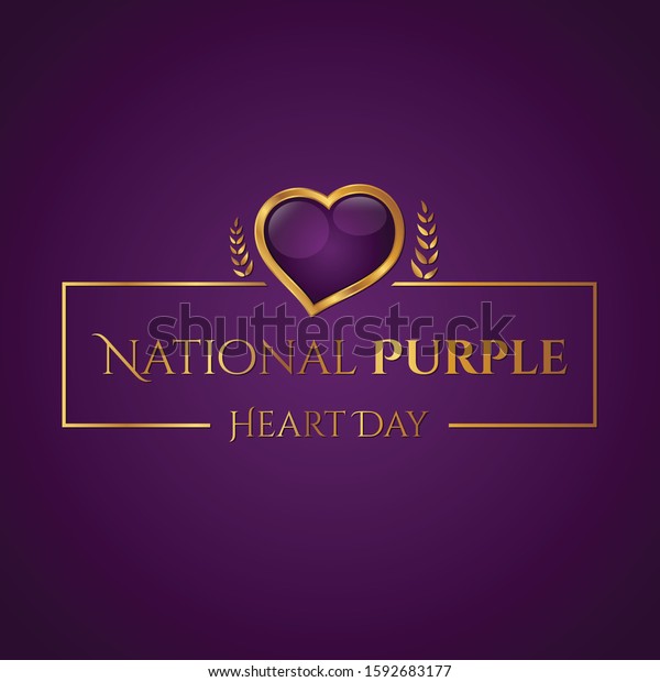 Luxury design purple heart appreciation day\
background. Luxury heart vector symbol purple heart day. Vector\
illustration EPS.8\
EPS.10