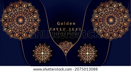 luxury design sayed sear sadat blue and golden
