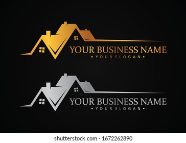 Luxury design symbol for real estate company or agency. Luxury design symbol for your best business company. Vector illustration EPS.8 EPS.10