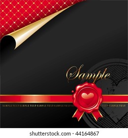 Luxury design with Valentines wax seal