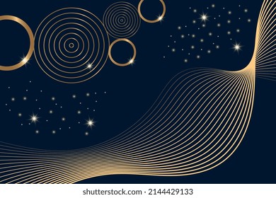 Luxury designer background with abstract gold lines