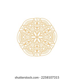 Luxury Designers Mandala Art isolated on White