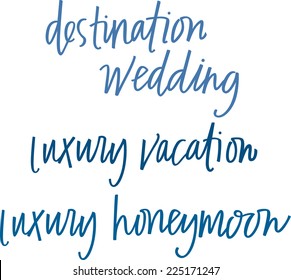 Luxury Destination vector set