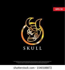 luxury devil skull logo. modern icon, template design