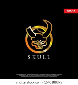 luxury devil skull logo. modern icon, template design