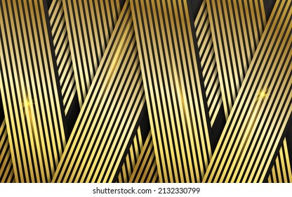 Luxury diagonal lines element gold colors background.Eps10 vector