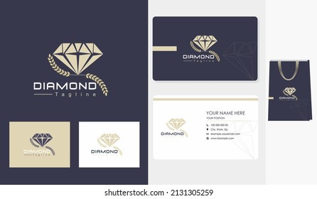 Luxury Diamond Business Card Inspiration Stock Vector (Royalty Free ...