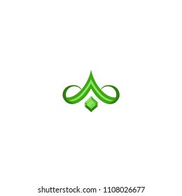 luxury diamond green logo vector