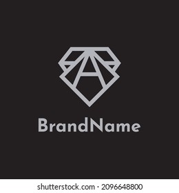 Luxury diamond A letter logo vector, perfect to use for any business especially related to diamonds.