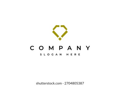 design de logotipo de diamante de luxo, logotipo de ideia de vetor de diamante para joalheria, negócios, empresa e moda.