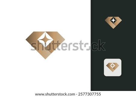 luxury diamond logo design vector template