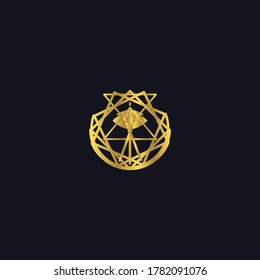 luxury diamond logo, logo inspiration from geometric and diamond