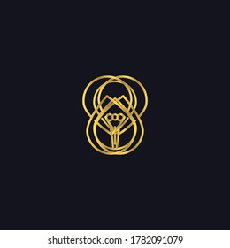 luxury diamond logo, logo inspiration from geometric and diamond