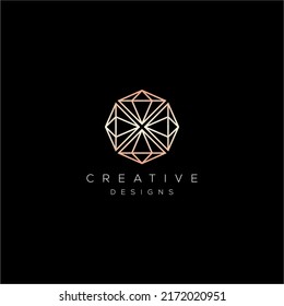 Luxus Diamond Logo Form einfache und moderne Vektorgrafik