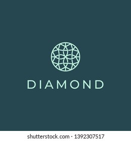 Luxury diamond logo template, simple and easy to use on stationary