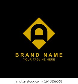 Luxury diamond logo vector and letter a