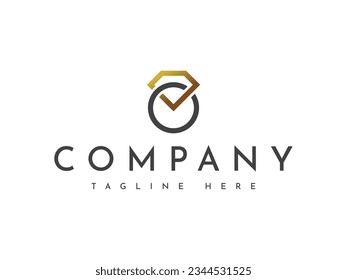 luxury diamond ring logo design