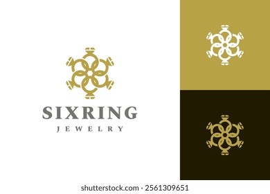 luxury diamond ring logo vector