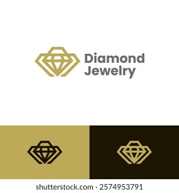 luxury diamond store logo vector suitable for jewelry