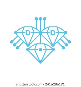 Luxury diamond tech company logo