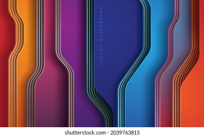 Luxury dimension background colorful layers decoration