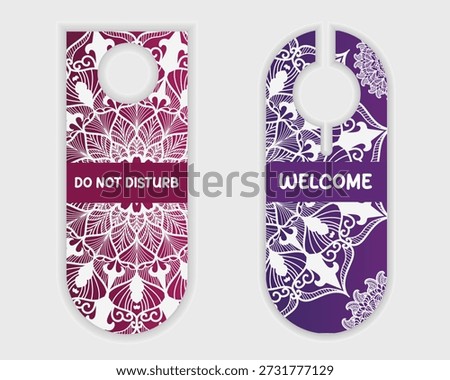 Luxury Do Not Disturb Door Sign With Ornamental Design