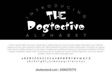 Luxury Dogtective alphabet letters font for logo