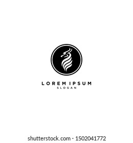 Luxury dragon logo design concept template