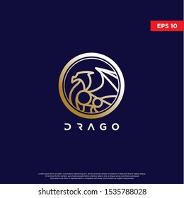 luxury dragon logo. modern icon, template design