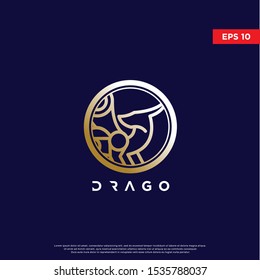 luxury dragon logo. modern icon, template design