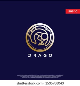 luxury dragon logo. modern icon, template design