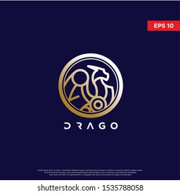 luxury dragon logo. modern icon, template design