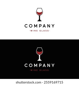 Luxury drink glass logo. Logo for bars, nightclubs and businesses.