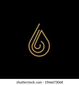 Luxury drop logo design vector. Suitable for fashion, facial, spa, salon, cosmetic