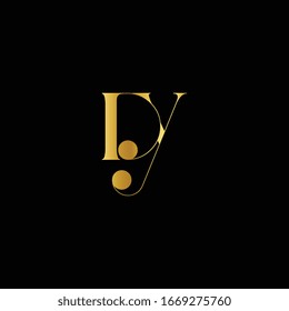 Luxury DY initial Logo designs template